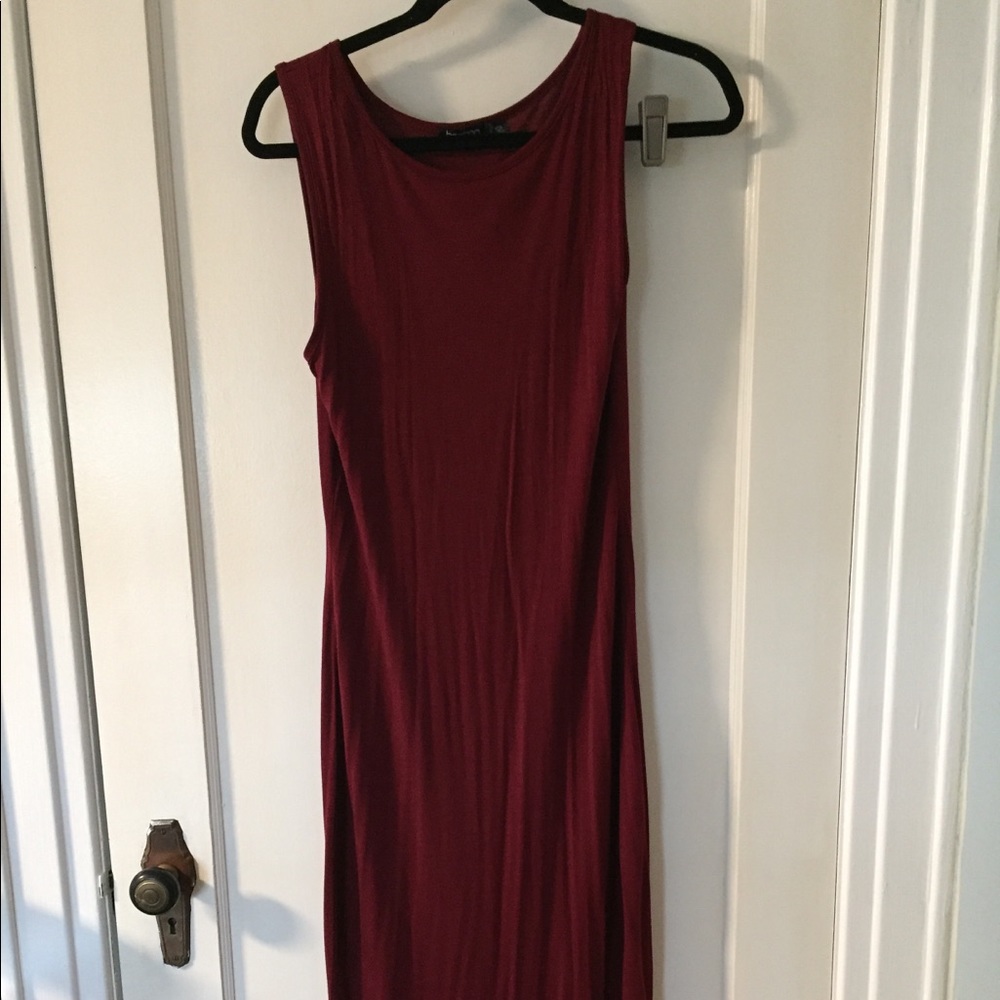 BOOHOO burgundy dress